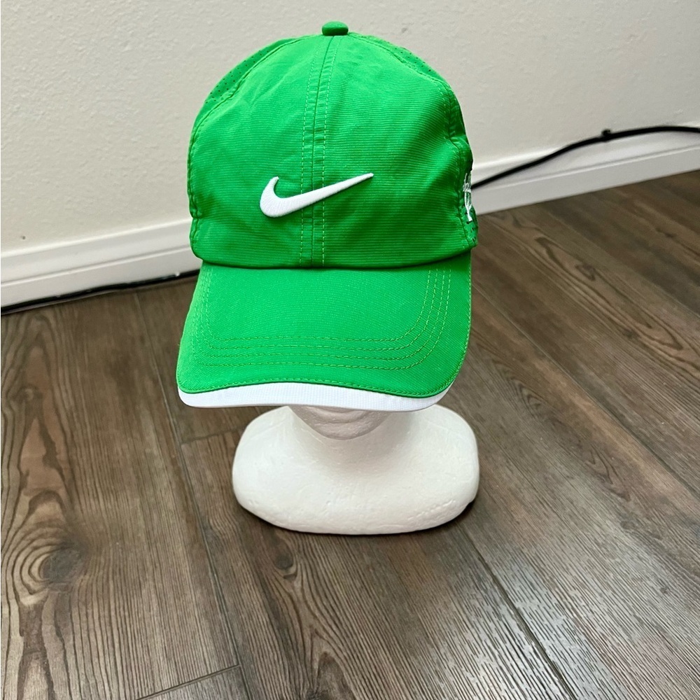 Green Nike Cap with White Logo